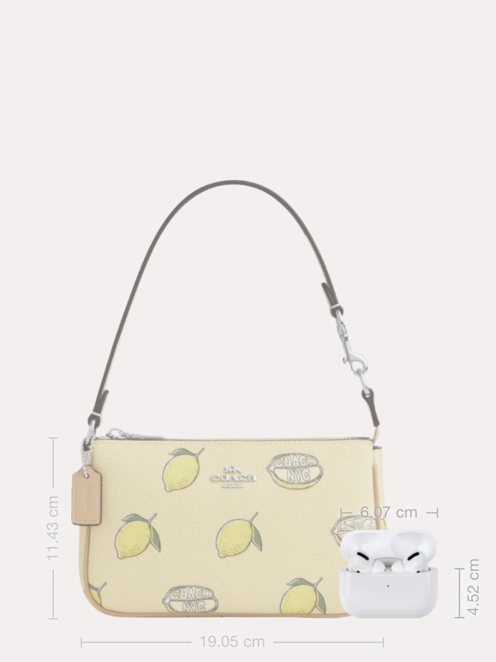 Coach Nolita 19 with Lemon Print • Style CAL26 • Shoulder Bag or Wristlet - Picture 14 of 15